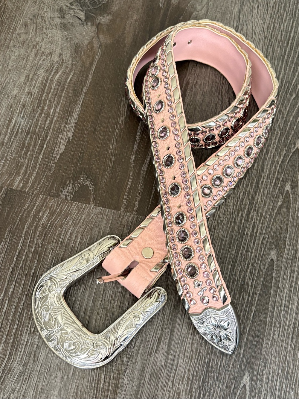 Kippys Pink Jeweled Western Belt